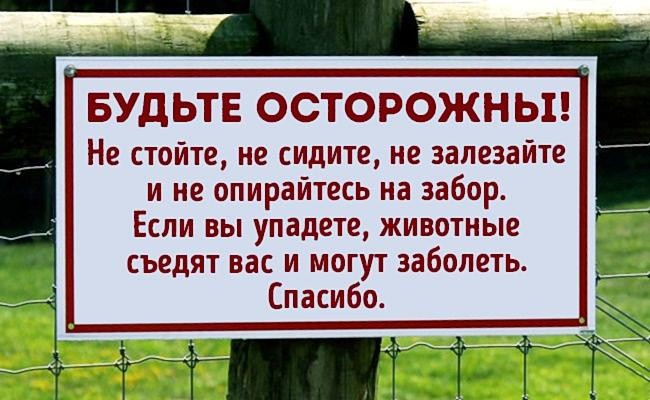 Эти замечательные таблички убедят кого угодно и в чем угодно)