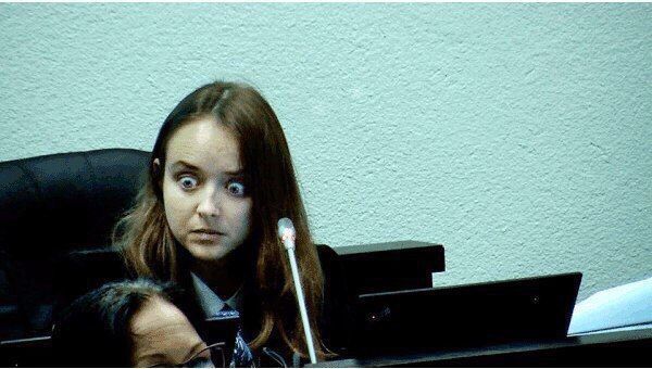 На фото Kati Reitsak, прокурор по особо важным делам Эстонии во время процесса.