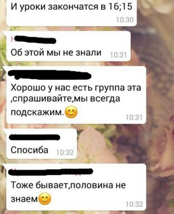 Смешные диалоги из родительского чата