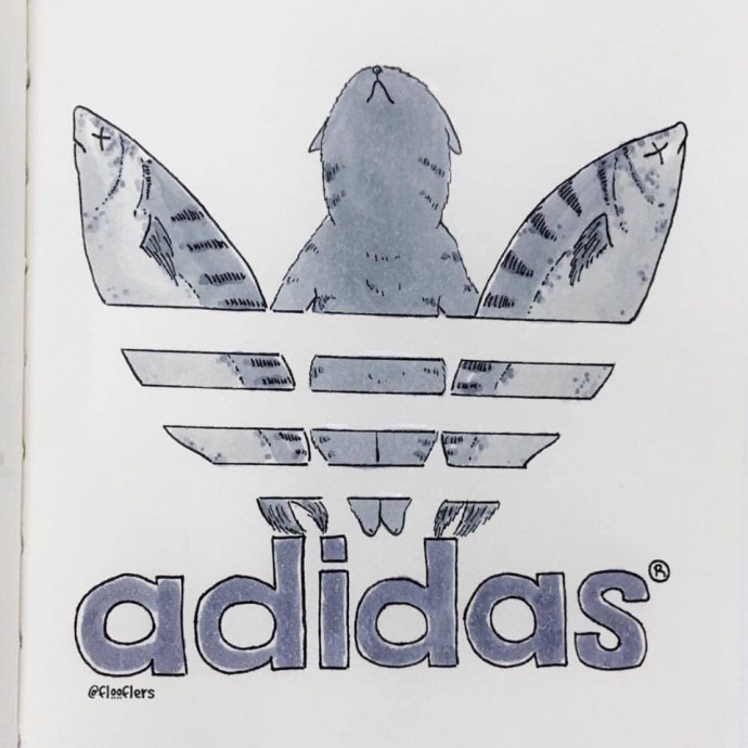 Японская художница Flooflers и ее видение логотипов известных брендов