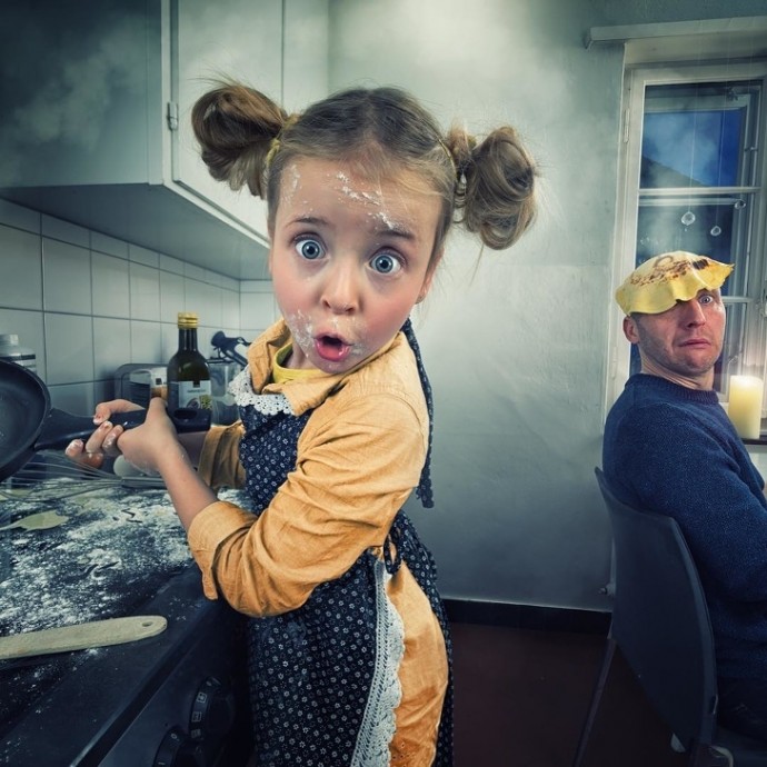 Когда папа знaет толк в фотошопе