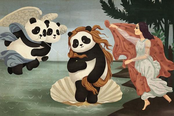 Если бы героями знаменитых картин были панды…